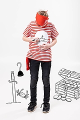 Detské oblečenie - Detské tabuľové tričko - popisovateľné fixkami -piráti - 14279978_