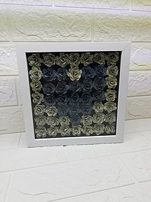 Dekorácie - Rámček s ružičkami - 14281475_