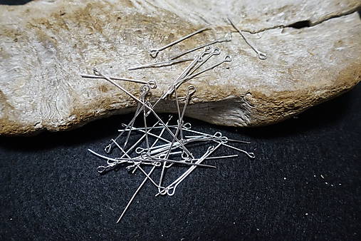 Komponenty - Nity Fe striebornej farby (100ks) 2-3-4-5 (20mm) - 14281124_