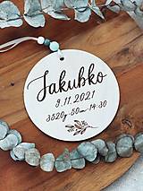 Detské doplnky - Tabuľka pre bábätko simple vetvička - 14285627_