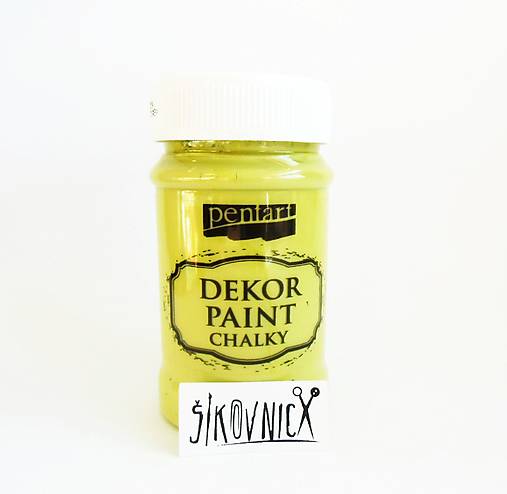 Dekor paint chalky, 100 ml, kriedová farba (žltozelená)