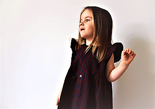 Detské oblečenie - Recy bavlnené šatičky, gumička a pánsky motýlik - 14283605_