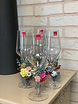 Nádoby - Kvetinová ozdoba (nielen) na svadobné poháre - 14285900_
