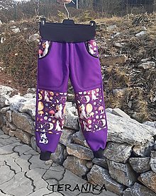 Detské oblečenie - Softshellové nohavice zimní 30/15 "vlčata" vel.104 - 14288090_