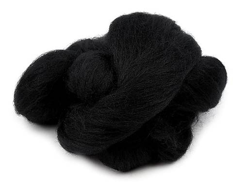 Vlna na plstenie, 100% merino, 20g (čierna 2)