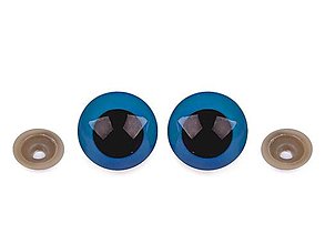 Galantéria - Bezpečnostné oči, 30 mm, cena za 1 pár (modré) - 14286614_