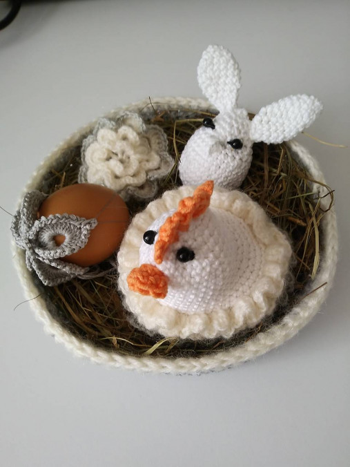 Dekorácie - Veľkonočný košíček - 14286013_