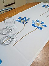 Úžitkový textil - Bavlnená štóla s jarným kvetinovým vzorom - 14288631_