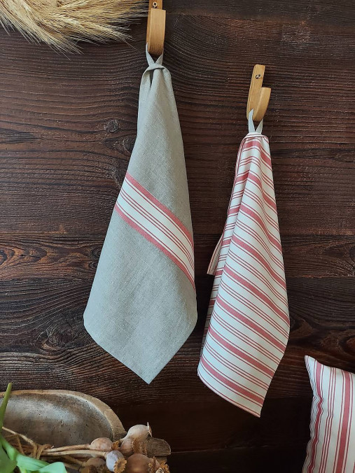 Úžitkový textil - Ľanové utierky Say it in Stripes - 14288930_