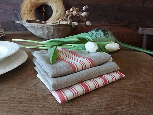 Úžitkový textil - Sada utierok Say it in Stripes - 14288951_