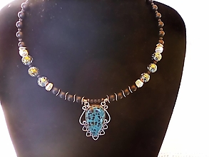 Sady šperkov - Sada šperkov/Silver, Dalmatin Jasper, Ónyx, Lava - 14291930_