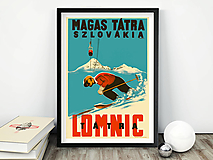 Vintage plagát Vysoké Tatry - Lomnický štít