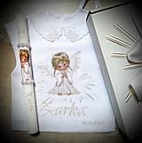 Detské oblečenie - Košieľka na krst+sviecka - 14290836_