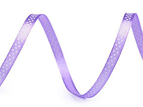 Galantéria - Saténová stuha s bodkami 6 mm/22,5 m (fialová lila) - 14292239_