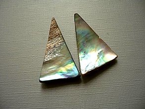 Minerály - Pár kabošonů - paua mušle 31 mm, č.17f - 14291579_