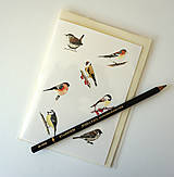 Papiernictvo - Pohľadnica - vtáčiky - 14295364_