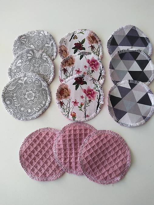 Úžitkový textil - Odličovacie tampóny ružové 12ks - 14294201_