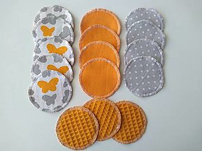Úžitkový textil - Odličovacie tampóny oranžové 16ks - 14294215_