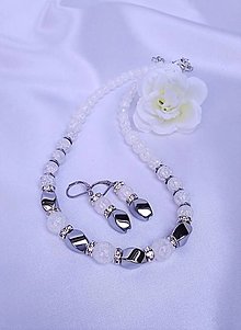 Sady šperkov - Luxusná súprava náhrdelník a náušnice z krištáľu - 14295931_