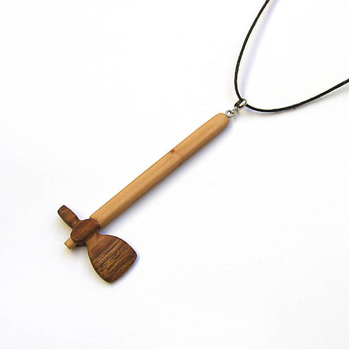 Pánske šperky - Drevený prívesok - tomahawk - 14293555_