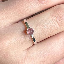 Prstene - Mini Elegant Rubelite Tourmaline Ring Silver Ag 925 / Strieborný prsteň s ružovým prírodným turmalínom - 14300235_