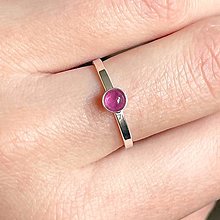 Prstene - Mini Elegant Rubelite Tourmaline Ring Silver Ag 925 / Strieborný prsteň s ružovým prírodným turmalínom - 14300244_
