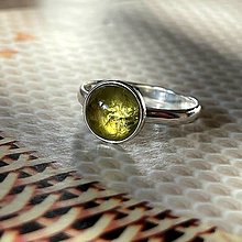 Prstene - Elegant Yellow Tourmaline Ring Silver Ag 925 / Strieborný prsteň so žltým prírodným turmalínom - 14300408_