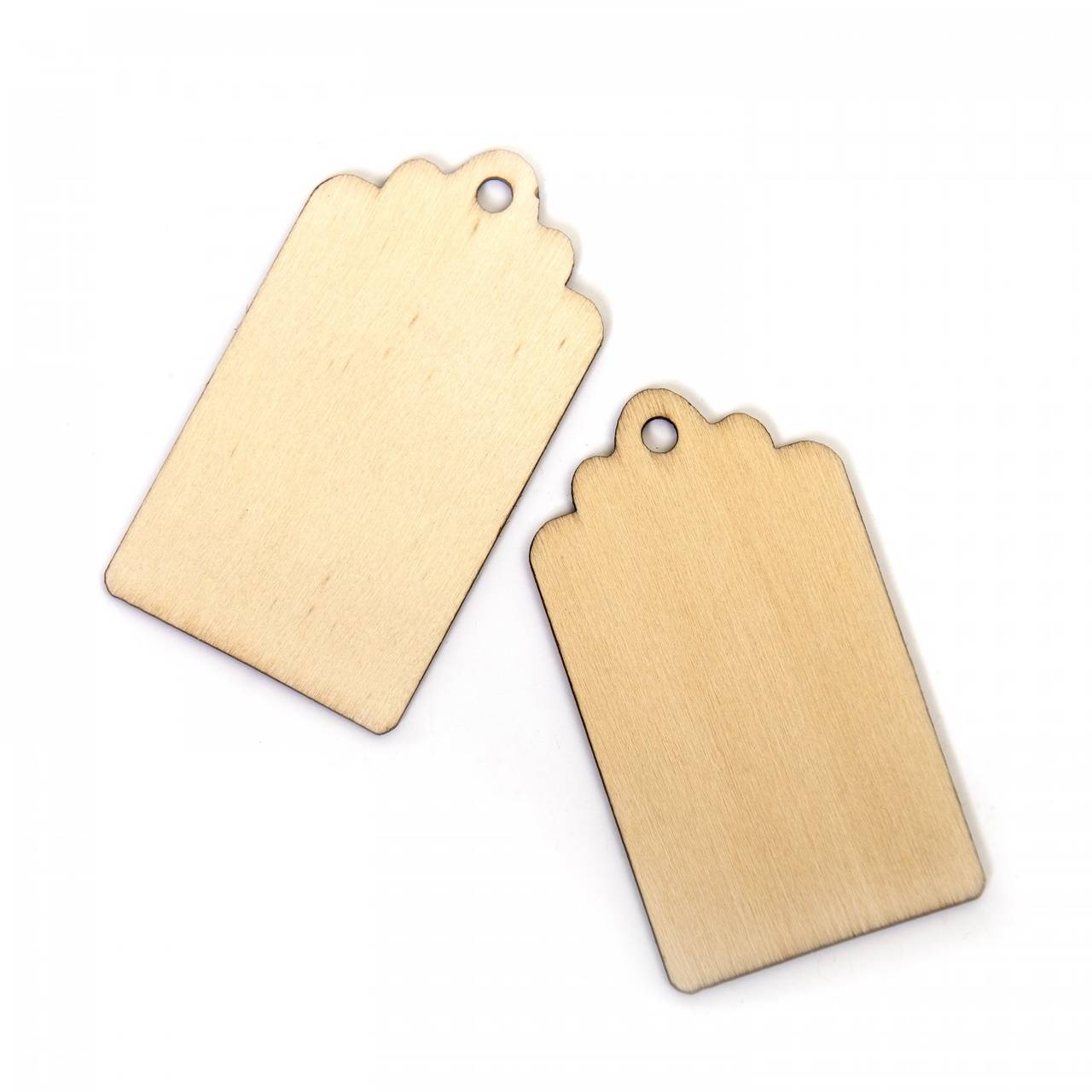 Výrez z preglejky - štítok, 6,8x3,9 cm