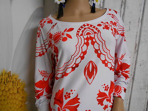 Mikiny - Mikina FLORAL FOLK " Slovenská ornamentika " - 14296665_