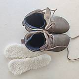 Ponožky, pančuchy, obuv - Vyberateľné vložky/ stielky do BAREFOOT beLenka vlnená plsť  (stielka na vystrihnutie 30 x 100 cm - Biela) - 14297910_