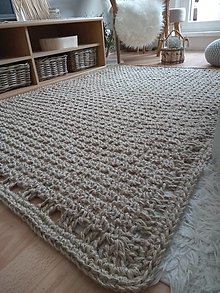 Úžitkový textil - Jutovy koberec FARMHOUSE obdĺžnik - 14296605_