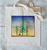 Nákupné tašky - Plátená taška ručne maľovaná "Macko" - 14297255_