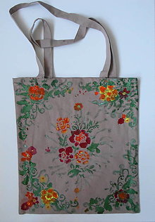 Nákupné tašky - nákupná taška - kvety - 14296423_