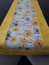 Úžitkový textil - Štóla - Narcisy so žltým lemovaním - 14302262_
