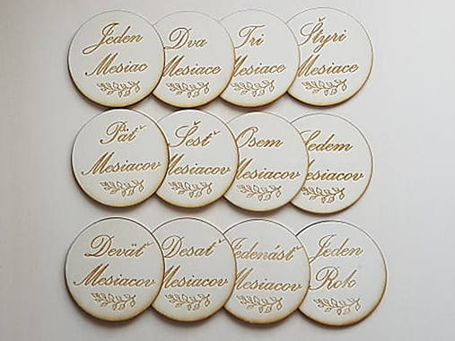 Míľnikové kartičky kruhy 10cm set 12ks