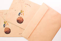 Papier - Craft obálka / Recyklovaná C6 "Le Petit Prince" - 14303832_