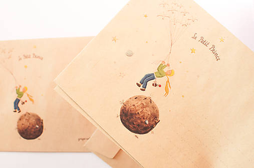 Craft obálka / Recyklovaná C6 "Le Petit Prince"