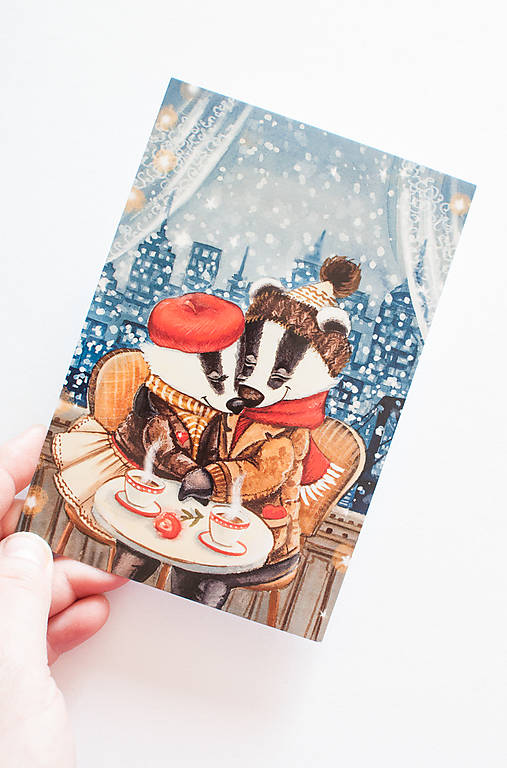 Papier - Pohľadnica "We Share a Heart" - 14304450_