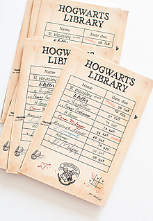 Papier - Pohľadnica "Hogwarts Library" - 14304346_
