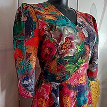 Šaty - Ľanové zavinovacie šaty " Rosas Renoir " - 14307514_