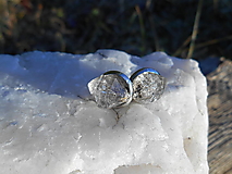 Náušnice - little diamond cristalls-diamant-krištáľ II - 14308915_