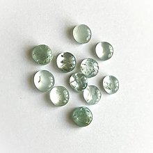 Minerály - kabošon akvamarín hladký, 6 mm - 14305140_