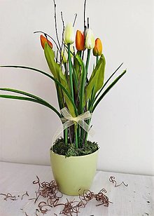 Dekorácie - tulipánový aranžmán - 14306096_