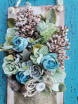 Dekorácie - Tabuľka s kvetinkami - obrázok. - 14308880_