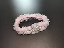 Spodná bielizeň - Ružový svadobný podväzok - 14307243_