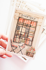 Papier - Pohľadnica "Bookshop" - 14305568_