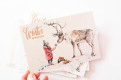 Papier - Pohľadnica "Winter wonderland" - 14305617_