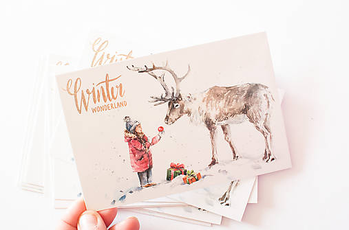 Papier - Pohľadnica "Winter wonderland" - 14305617_