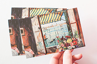 Papier - Pohľadnica "From a Venetian Window " - 14306866_
