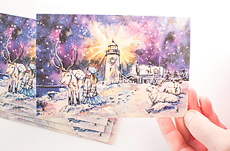 Papier - Pohľadnica "Winter in Lapland" - 14307175_